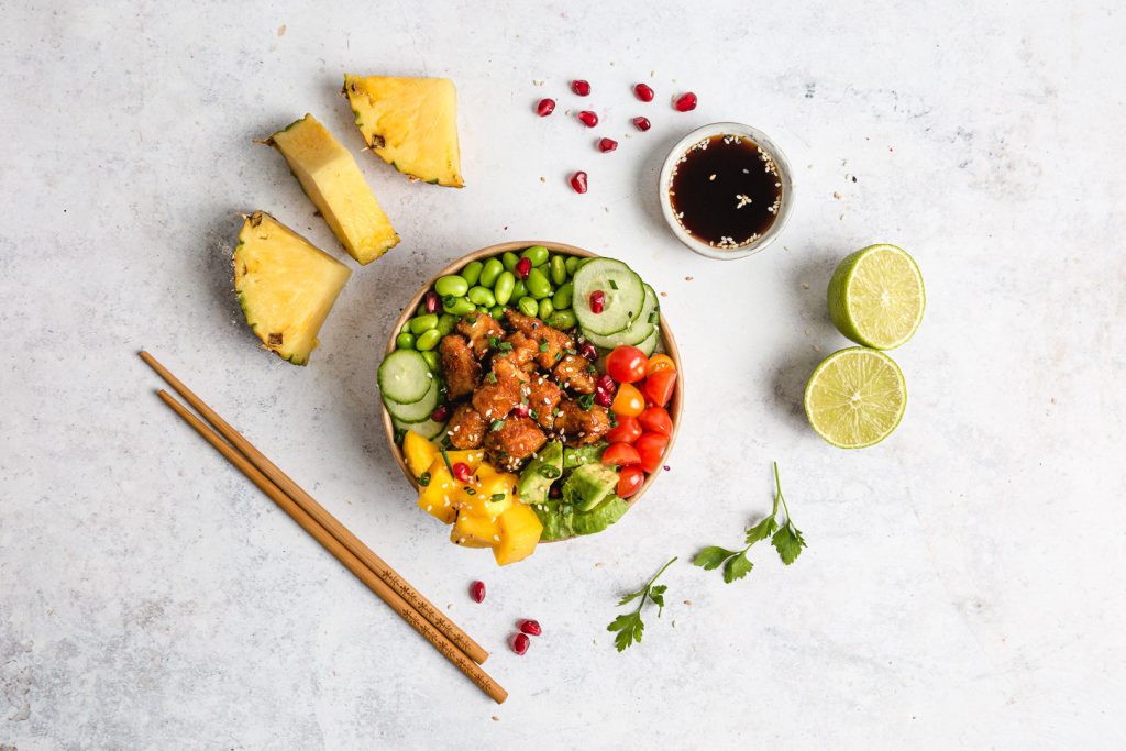 Poke Poulet teriyaki